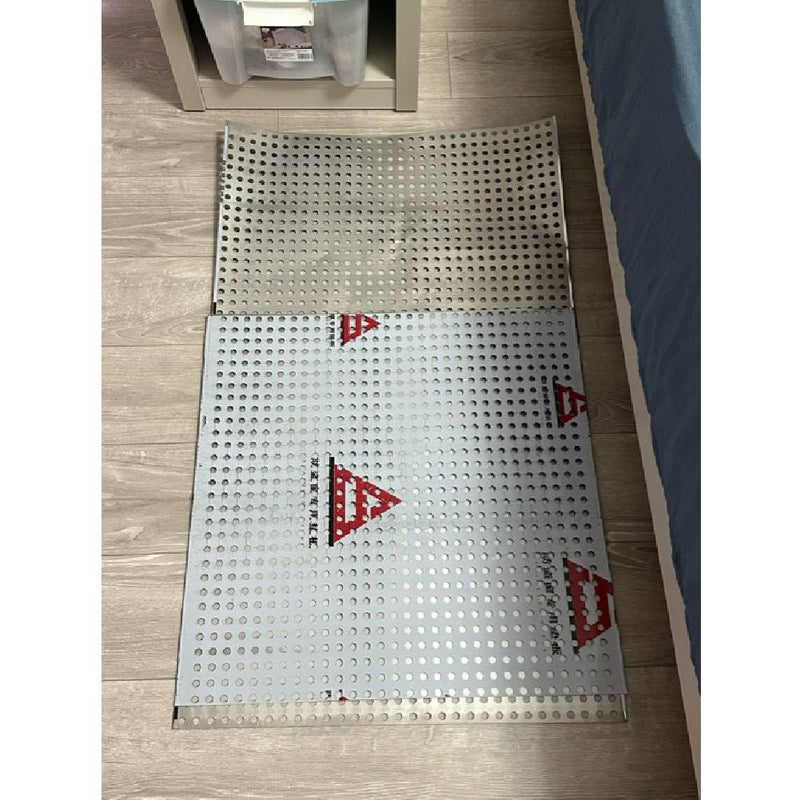 Bilaida 2Pcs Stainless Steel Perforated Sheet (SUS304), 16" Width, 12.6" Length, 0.28'' Aperture, 0.47'' Hole Pitch (0.028" Thickness) - Image 3